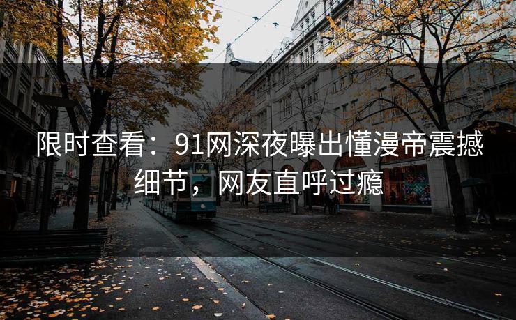 限时查看：91网深夜曝出懂漫帝震撼细节，网友直呼过瘾